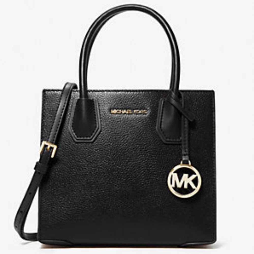 NEW Michael Kors Mercer Medium Pebbled Leather Crossbody Bag